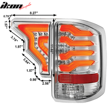 Load image into Gallery viewer, 2014-2019 Silverado Clear Lens Chrome Housing LED Tail Lights