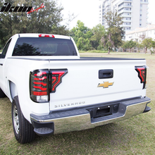 Load image into Gallery viewer, 2014-2019 Chevy Silverado Clear Lens Black Housing LED Tail Lights