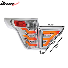 Load image into Gallery viewer, Fits 11-15 Ford Explorer Sequential Tail Lights Clear Lens Housing