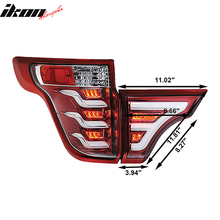 Load image into Gallery viewer, Fits 11-15 Ford Explorer Sequential Tail Lights Clear Lens Red Housing