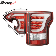 Load image into Gallery viewer, 2015-2017 Ford F150 Sequential Clear Lens Red Housing LED Tail Lights