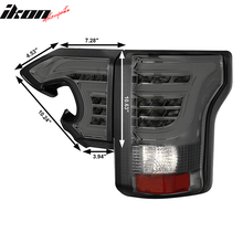 Load image into Gallery viewer, 2015-2017 Ford F-150 Smoke Lens Chrome Housing Sequential Tail Lights