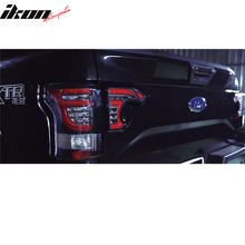 Load image into Gallery viewer, 2015-2017 Ford F-150 Clear Lens Black Housing Sequential Tail Lights