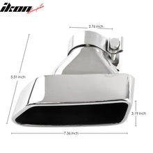 Load image into Gallery viewer, Universal Exhaust Muffler Pipe Tips Chrome Stainless Steel Pair 2PC