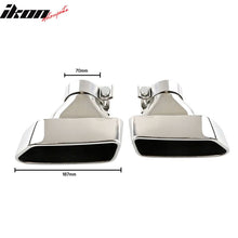 Load image into Gallery viewer, Universal Exhaust Muffler Pipe Tips Chrome Stainless Steel Pair 2PC