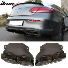 Load image into Gallery viewer, Fits 15-18 Benz GLE GLS SL W213 C-Class Exhaust Tips Black Chrome Pair
