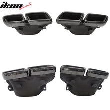 Load image into Gallery viewer, Fits 15-18 Benz GLE GLS SL W213 C-Class Exhaust Tips Black Chrome Pair