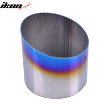 Load image into Gallery viewer, Universal Fitment 4 Inch Titanium Slant Muffler Exhaust Burnt On Tip