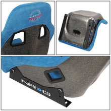 Load image into Gallery viewer, Prisma Ultra Style Fixed Back Bucket Racing Seat Blue Alcantara - FRP