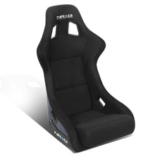 Load image into Gallery viewer, Universal NRG Black Fabric Blue Carbon Bucket Racing Seat Large