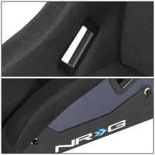 Load image into Gallery viewer, Universal NRG Black Fabric Blue Carbon Bucket Racing Seat Large