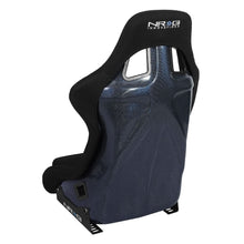 Load image into Gallery viewer, Universal NRG Black Fabric Blue Carbon Bucket Racing Seat Large