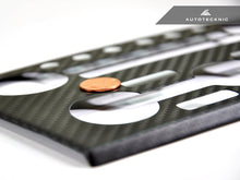 Load image into Gallery viewer, AutoTecknic Dry Carbon AC Stereo Dash Panel Cover - Nissan R35 GTR