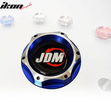 Load image into Gallery viewer, Universal JDM Blue WITH Chrome Engine Oil Filler Tank Cap Aluminum