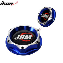 Load image into Gallery viewer, Universal JDM Blue WITH Chrome Engine Oil Filler Tank Cap Aluminum