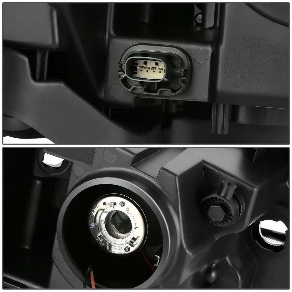 13-19 Ford Taurus OE Style Halogen Headlights Black Housing Clear