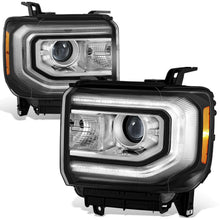 Load image into Gallery viewer, 2016-2019 GMC Sierra 1500 OE Style HID DRL Headlights Black Housing