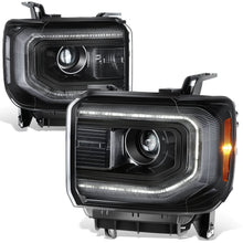 Load image into Gallery viewer, 16-19 GMC Sierra 1500 OE Style HID DRL Headlights Black Housing