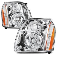 Load image into Gallery viewer, 2007-2014 GMC Yukon Denali Chrome Amber Headlights H13 Bulbs
