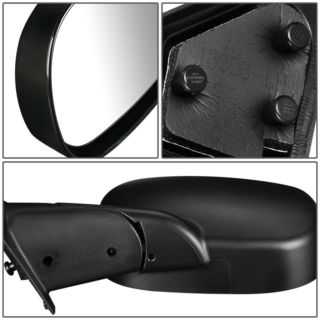 98-02 Dodge Ram 1500 2500 3500 Manual Side Mirror Left Textured