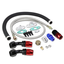Load image into Gallery viewer, Universal Oil Feed Lines Kit - 40" Stainless Steel w/ 10AN Return