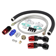 Load image into Gallery viewer, Universal Oil Feed Lines Kit - 40" Stainless Steel w/ 10AN Return