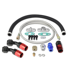 Load image into Gallery viewer, Universal Oil Feed Lines Kit - 40" Stainless Steel w/ 10AN Return