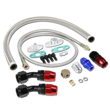 Load image into Gallery viewer, Oil Feed Lines Kit Stainless Steel 40" with 10AN Return Drain Line