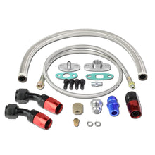 Load image into Gallery viewer, Oil Feed Lines Kit Stainless Steel 40" with 10AN Return Drain Line