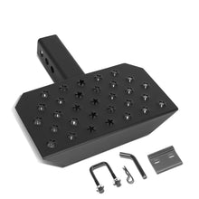 Load image into Gallery viewer, Trailer Tow Hitch Step Bar - 12" W x 6.5" L - Fits 2" Hitch - Black