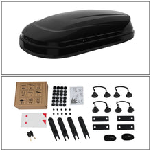 Load image into Gallery viewer, Universal Roof Rack Cargo Box 330L 133cm - Glossy Black