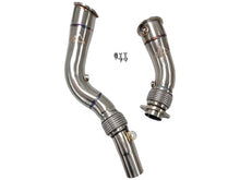 Load image into Gallery viewer, MAD BMW S55 3.5" Fat Boy Downpipes M2C M3 M4 W/ Flex Section