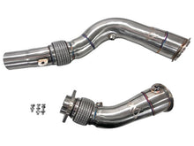Load image into Gallery viewer, MAD BMW S55 3.5" Fat Boy Downpipes M2C M3 M4 W/ Flex Section