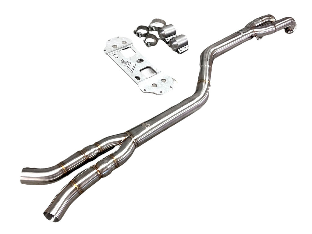 MAD G87 M2 S58 Single Midpipe (Brace Included)