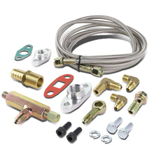 Load image into Gallery viewer, Type 12 Style Oil Feed and Drain Line Kit with Banjo Bolt