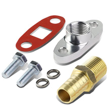 Load image into Gallery viewer, 10 AN Oil Drain Line Adapter Flange with Gasket and Fittings
