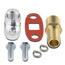 Load image into Gallery viewer, 10 AN Oil Drain Line Adapter Flange with Gasket and Fittings