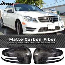 Load image into Gallery viewer, 2010-2014 Mercedes-Benz E Class Matte Side View Mirror Trim Overlay CF
