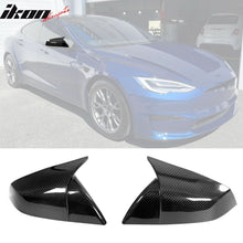 Load image into Gallery viewer, 2021-2025 Tesla Model S Gloss Black Side Mirror Cover Dry Carbon Fiber