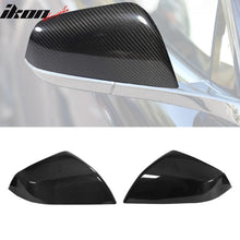 Load image into Gallery viewer, 2021-2025 Tesla Model S OE Gloss Black Mirror Covers Dry Carbon Fiber