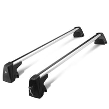 Load image into Gallery viewer, 09-15 BMW X1 Roof Rack Cross Bars w/ Lock &amp; Key - Black/Silver