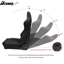 Load image into Gallery viewer, Universal Pair Reclinable Racing Seat with Dual Slider