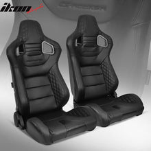 Load image into Gallery viewer, Universal Pair Reclinable Racing Seat with Dual Slider