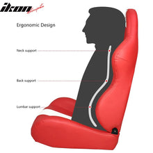 Load image into Gallery viewer, Universal Racing Seat Dual Slider PU Carbon Leather