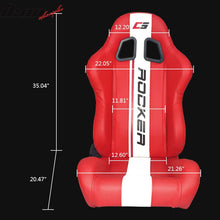 Load image into Gallery viewer, Universal Racing Seat Dual Slider PU Carbon Leather