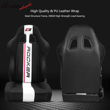 Load image into Gallery viewer, Universal Racing Seat Dual Slider PU Carbon Leather