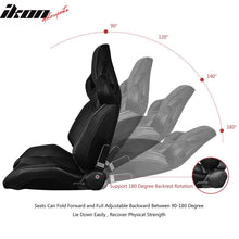 Load image into Gallery viewer, Universal Racing Seat Dual Slider PU Carbon Leather