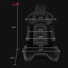 Load image into Gallery viewer, Universal Racing Seat Dual Slider PU Carbon Leather