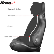Load image into Gallery viewer, Universal Black Racing Seat with Dual Sliders PU Carbon Leather