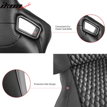 Load image into Gallery viewer, Universal Black Racing Seat with Dual Sliders PU Carbon Leather